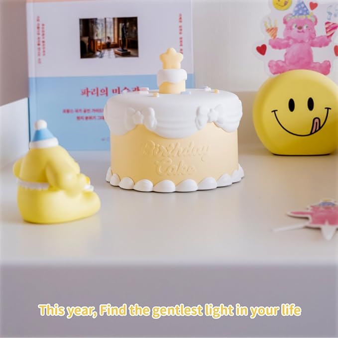 Birthday Gift Light with 3D Card,Silicone Night Light for Kids USB Rechargeable Cute Lamps Timer Setting Safe Bedside Lamp Gift for Girls New Year Chirstmas Thanksgiving Day - Bloomnest