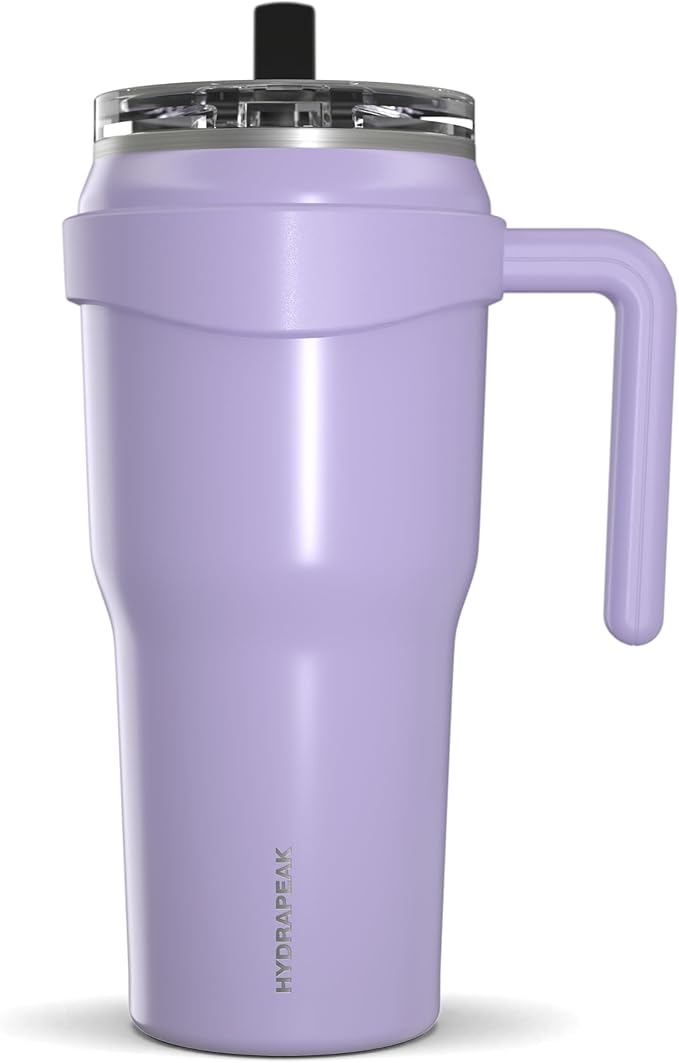 Hydrapeak Roadster 40oz Stainless Steel Tumbler Double Wall Vacuum Insulated Water Bottle With Handle And 2 in 1 Straw Lid (Orchid) - Bloomnest
