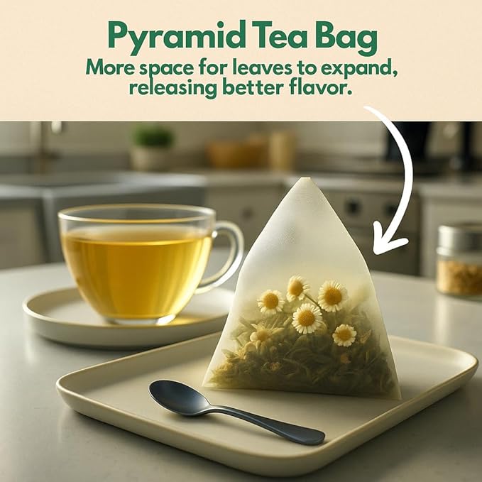 Tozzy Organic Chamomile Tea – 100 Count, Plant-Based Pyramid Tea Bags - Bloomnest