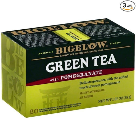 Bigelow Tea Green with Pomegranate 20 Bags (Pack of 3) - Bloomnest