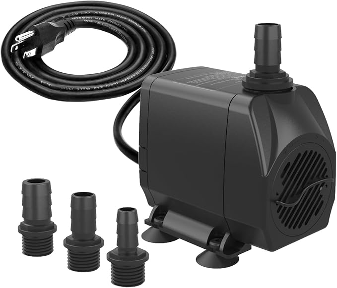 Submersible Pump 660GPH (2500L/H 45W) Ultra Quiet with Over Heating Protection 8.2ft High Lift for Fountains, Hydroponics, Ponds, Aquariums & More… - Bloomnest