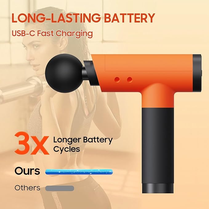 Massage Gun with 9 Heads & Storage Case – Deep Tissue Massage Gun – Quiet Portable Massage Guns for Muscle Relaxation, - Bloomnest