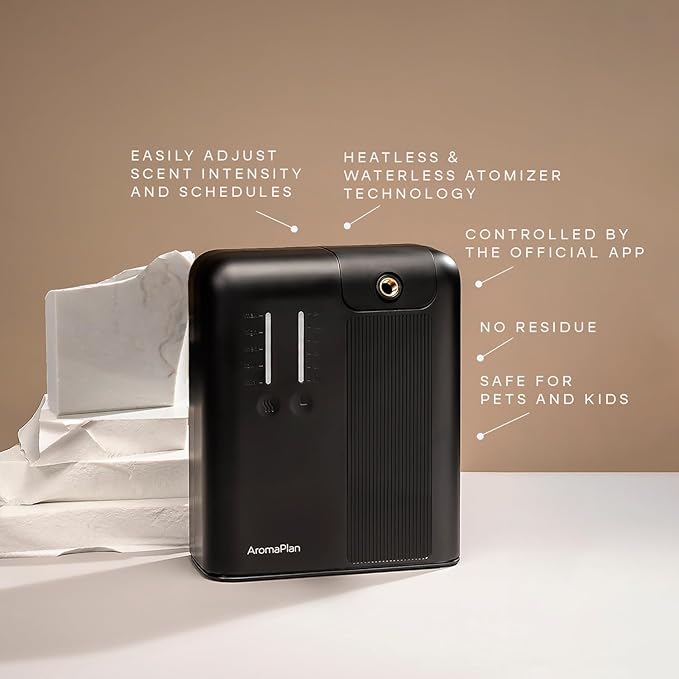 AromaPlan 5 Star Collection Cold Air Scent Diffuser, Whole House (2 Scents Included)- Waterless Smart Aroma, Scent &Time Adjust., App Control, HVAC | Home, Commercial, Hotel | Large Room, 2,000 sq.ft - Bloomnest