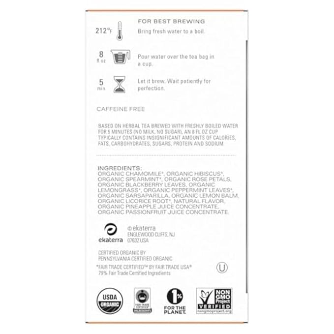 TAZO Calm Chamomile Herbal Tea Bags, Caffeine Free Blend, 16 Total Tea Bags - Bloomnest