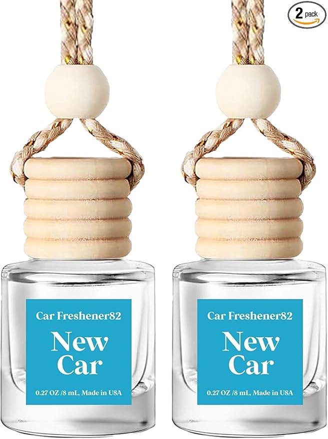 HoogaLife Car Air Freshener Diffuser 2 Pack Hanging Air Freshener - New Car Fragrance Oil Air Diffuser for Automobile, 45+ Days Long Lasting Fragrance Made in USA (N82) - Bloomnest