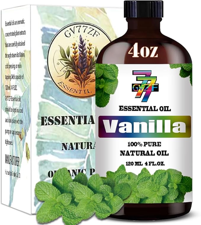 Vanilla Essential Oil (4 oz/120 ml) — Vanilla Oils for Aromatherapy, diffusers, humidifiers, Home fragrances, DIY Skincare, soap Making, DIY Candle Making, Relaxation, Yoga, and Meditation - Bloomnest