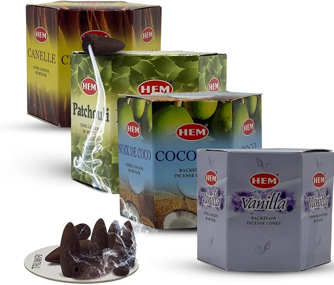Variety Pack Backflow Incense Cones for Smoke Fountain Haze Falls Waterfall Aromatic and Mat Bundle #5 TRUMIRI