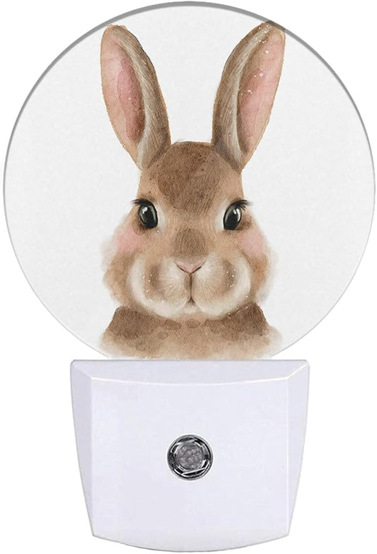 EKOBLA Easter Bunny Night Light Cute Cartoon Rabbit Animal Night Lights Plug into Wall Led Lamp for Easter Bedroom Bathroom Living Room Kitchen Staircase Indoor Home Decor - Bloomnest