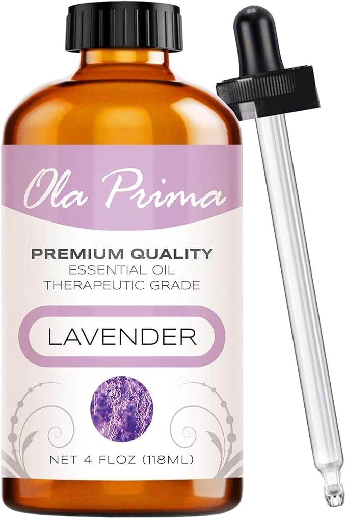 Ola Prima 4 oz Lavender Essential Oil for Diffuser, Soap, Candle Making, and Aromatherapy - Bloomnest