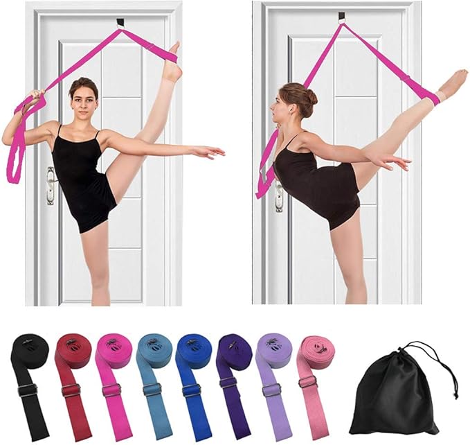 Adjustable Leg Stretcher Lengthen Ballet Stretch Band - Easy Install on Door Flexibility Stretching Leg Strap Great Cheer Dance Gymnastics Trainer Stretching Equipment Taekwondo Training - Bloomnest