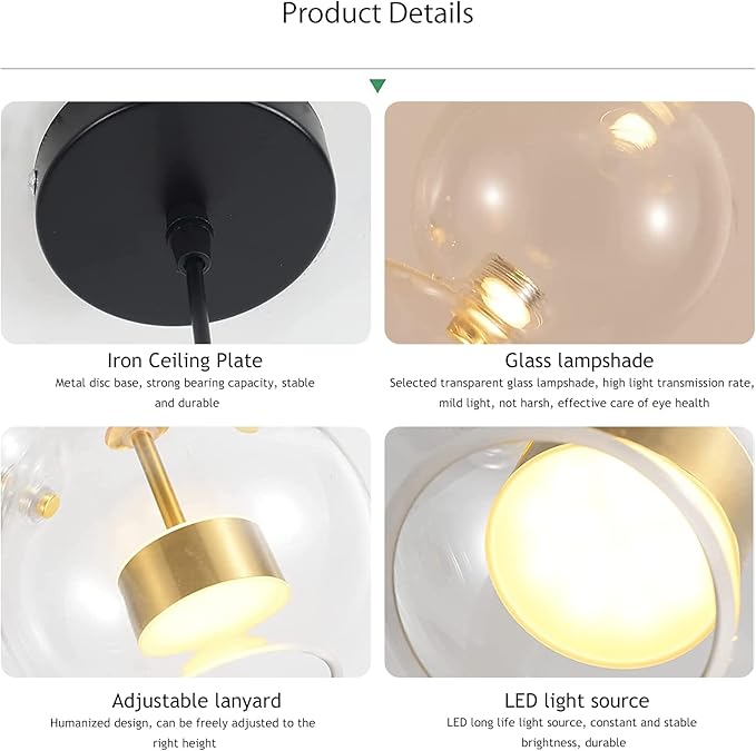 Cartoon Mouse Pendant Light Creative Personality Glass Chandelier Cute Fun Children's Bedroom Height Adjustable Ceiling White 001 001 - Bloomnest