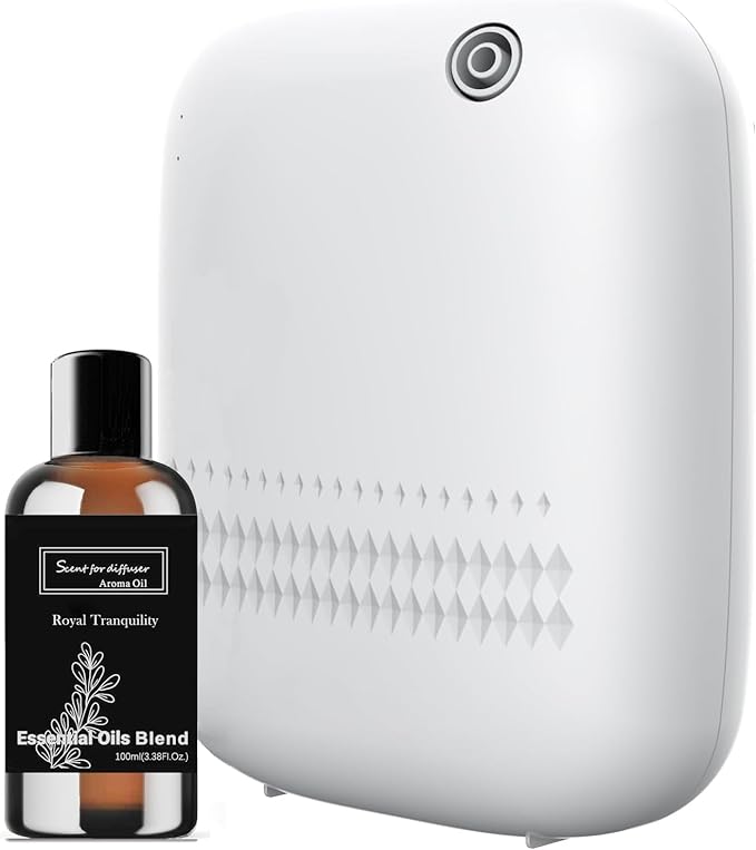 Upgraded Scent Air Machine for Home Cover Up to 2000 sq.ft, Hotel and Commercial Use 400ML Diffuser with 100ML Royal Tranquility Essential Oil, Waterless Cold Air Diffuser for Home, Office - Bloomnest