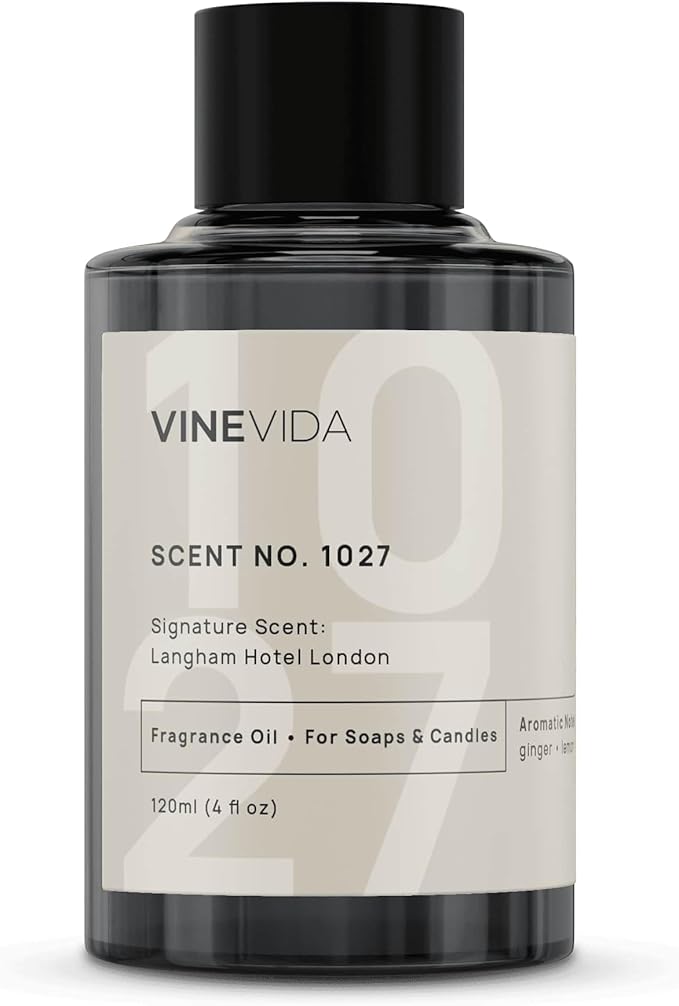 VINEVIDA Scent NO. 1027 Fragrance Oil for Cold Air Diffusers - 120mL (4oz) - Inspired by: Langham Hotel London - Hotel Scents for Home VINEVIDA