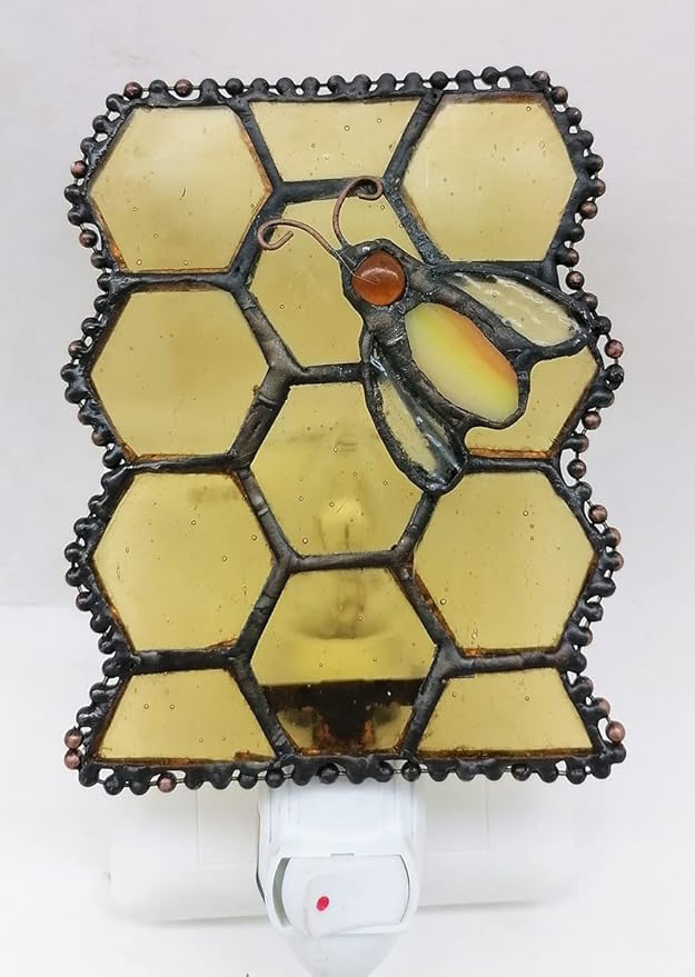 HUIMEIJU Tiffany Glass Night Light for Bedroom, Study, Aisle - Bloomnest