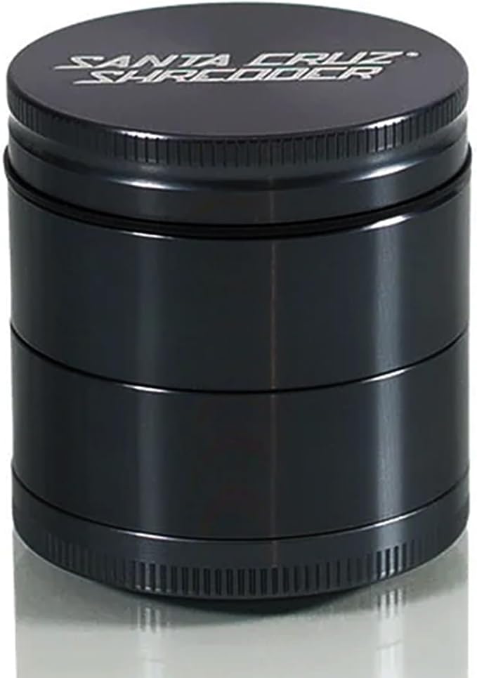 Santa Cruz Shredder Metal Spice Grinder Made in USA (Medium (2.2 Inch), Black) - Bloomnest