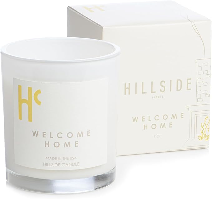 Welcome Home Single Wick Soy Candles, Luxury Scented Candles for Home - Up to 60 Hour Burn Time, Cruelty-Free Soy Wax Blend - Lemon Fragrance, Notes of Cinnamon & Clove (9 oz) - Bloomnest