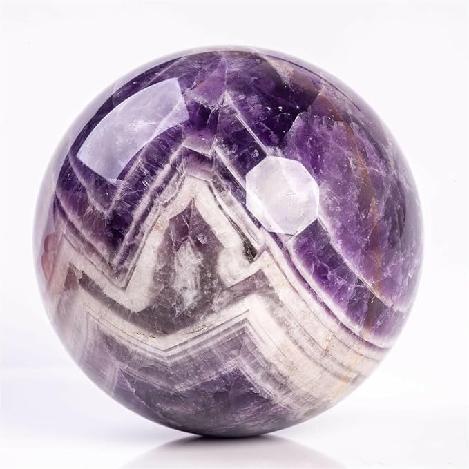 Natural Amethyst Crystal Ball,Amethyst Sphere Healing Crystal Ball with Stand (500g)… - Bloomnest