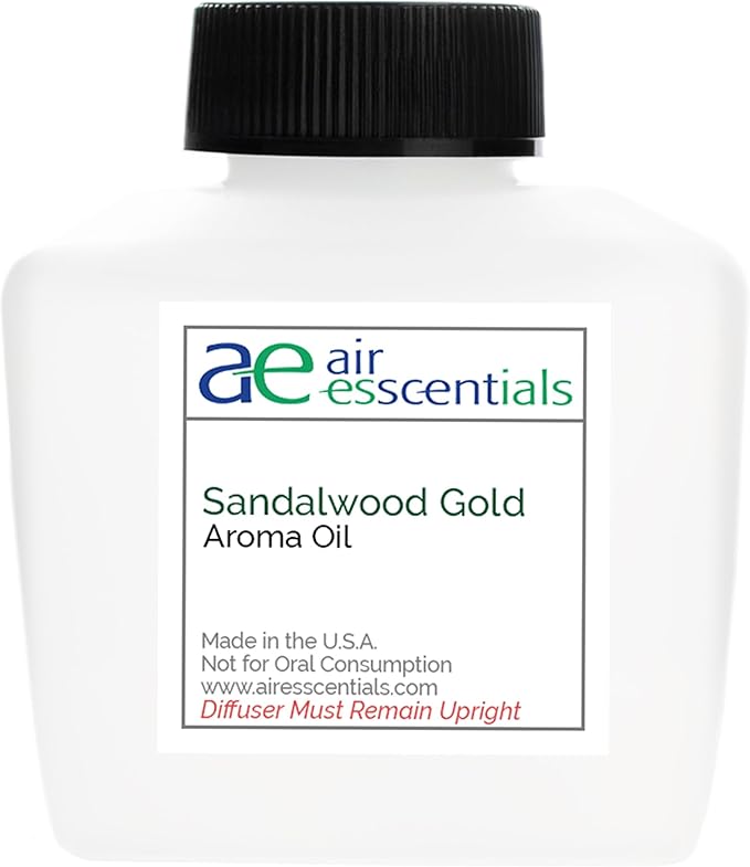 Sandalwood Gold Aroma Oil, Essential Oils Blend for Diffusers & Scent Machines, Sweet Afternoon Tea, Vanilla & Rose, Aromatherapy, Cold Air Diffuser Compatible, 100 mL - Bloomnest