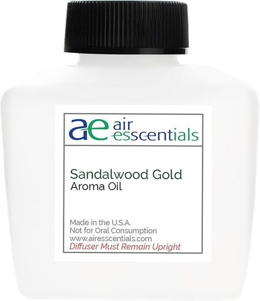 Sandalwood Gold Aroma Oil, Essential Oils Blend for Diffusers & Scent Machines, Sweet Afternoon Tea, Vanilla & Rose, Aromatherapy, Cold Air Diffuser Compatible, 100 mL - Bloomnest