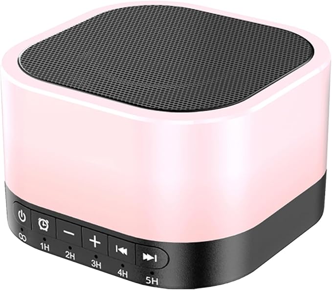 SleeZOO Sound Machine White Noise Machine with 25 Soothing Sounds 12 Colors Light with 10 Adjustable Levels 32 Adjustable Volumes 5 Timers Portable Sleep Machine for Adults Kids Baby (Black) - Bloomnest
