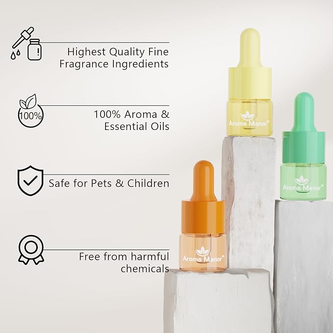 Hotel Fragrance Diffuser Oil | Gift Set | Inspired by Luxury 5-Star Hotels | Aromatherapy Diffuser Oil | Notes of Nile Breeze, My Way, Hotel and More, Total 18 Essential Oils for Home - Bloomnest