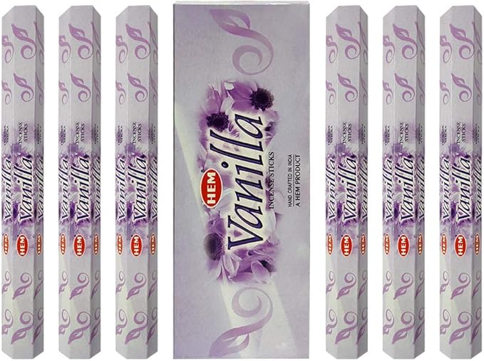 TRUMIRI Vanilla Incense Sticks & Holder Bundle: 121 Pieces (6 Packs of 20), 1 Set TRUMIRI