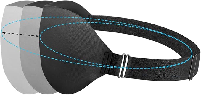 DTS Eye Sleep Mask for Side Sleepers Men Women Zero Eye Pressure 3D Cups Complete Light Blocking Night Blindfold with Adjustable Strap Shade Cover Sleeping Mask for Travel Nap Work Home (Black) - Bloomnest
