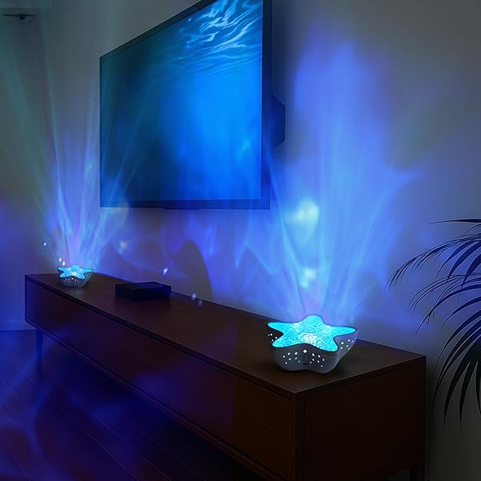 Galaxy Star Projector Light - 8-Color 3D Ocean Wave Water Ripple Night Lamp, Kids Bedroom & Living Room Decor, Romantic Gift - Bloomnest