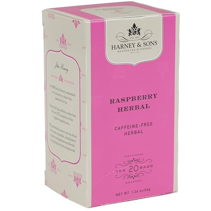 Harney & Sons Herbal Tea, Red Raspberry, 20 Tea Bags, 1.29 Oz - Bloomnest
