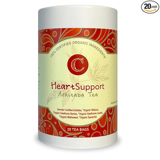 Dr. Cowan’s Garden Organic Ashitaba Hibiscus Tea, 20 Tea Bags - Supports Healthy Heart and Blood Pressure, Calming Caffeine-Free Herbal Blend for Health and Well-Being, Ashitaba Herbs Grown in the USA - Bloomnest