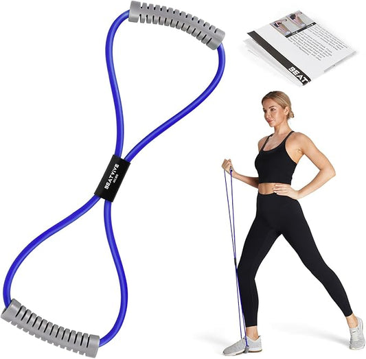 Resistance Band Figure 8 Exercise Cord, Fitness Resistance Bands with Handles, Exercise Tube Band for Arm and Shoulder Stretch - Bloomnest