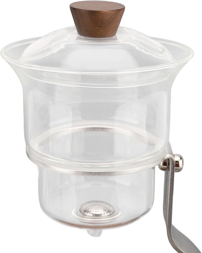 TOPINCN Glass Teapot Set Semi Automatic Drip Rotating 350ml Capacity Automatic Drip Tea Pot, Glass Tea Set with Magnetic Filter for Family Gatherings or Office Breaks - Bloomnest