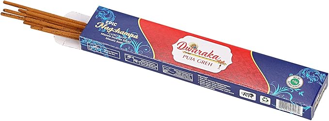 Dwaraka - Incense Sticks - Nag Champa Incense, 100 Sticks, All Natural, Chemical Free DwarakaOrganic
