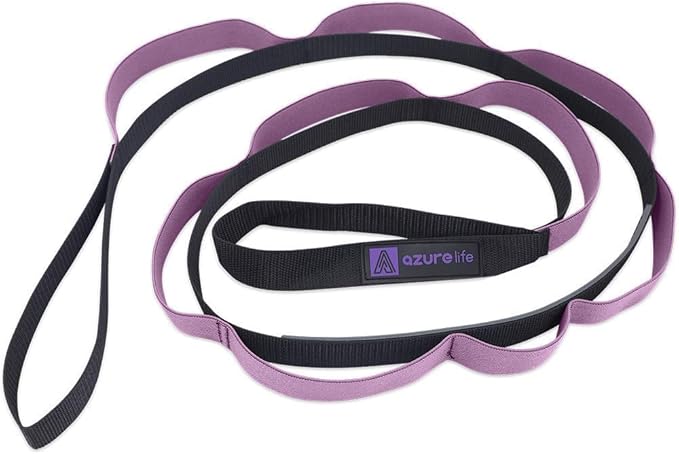 Premium Durable Stretch Straps with Loops, Stretching Strap for Physical Therapy, Multi-Loop Yoga Strap Fitness Exercise Strap for Yoga, Pilates, Dance, Flexibility&Exercise - Bloomnest