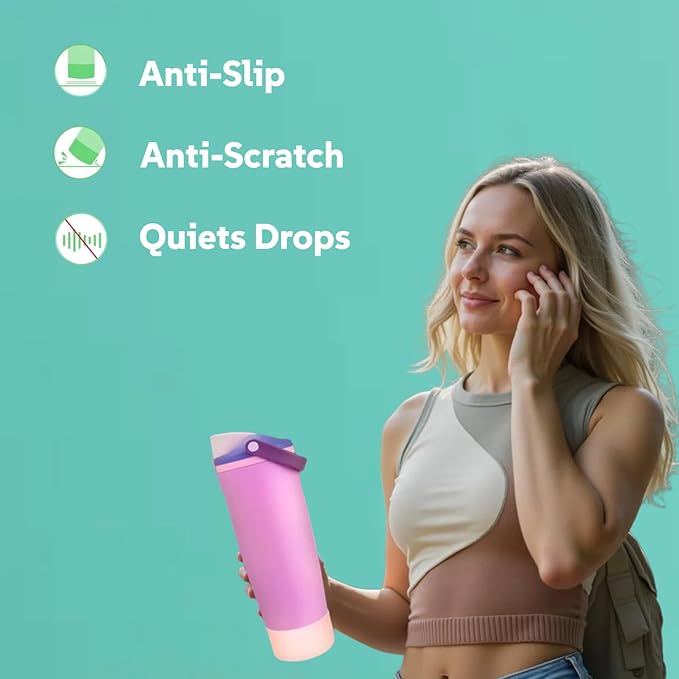 Silicone Boots Compatible with Owala 30oz & 40oz FreeSip Sway Bottles – Non-Slip, Scratch-Resistant Protective Sleeve KPWIN