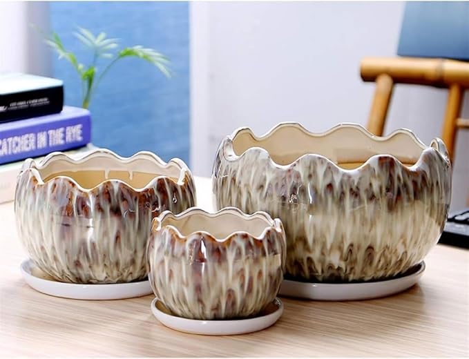 Succulent Pots White Ceramic Flowerpot Herb Plant Flower Pot Succulent Planter Plant Flower Pot - Bloomnest
