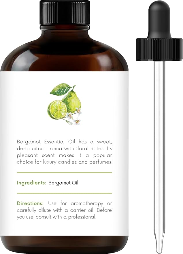 Handcraft Blends Bergamot Essential Oil – Huge 4 Fl Oz – 100% Pure and Natural – Premium Grade Essential Oil for Diffuser and Aromatherapy, Skin, Massage, Candle and Soap Making Fragrance - Bloomnest