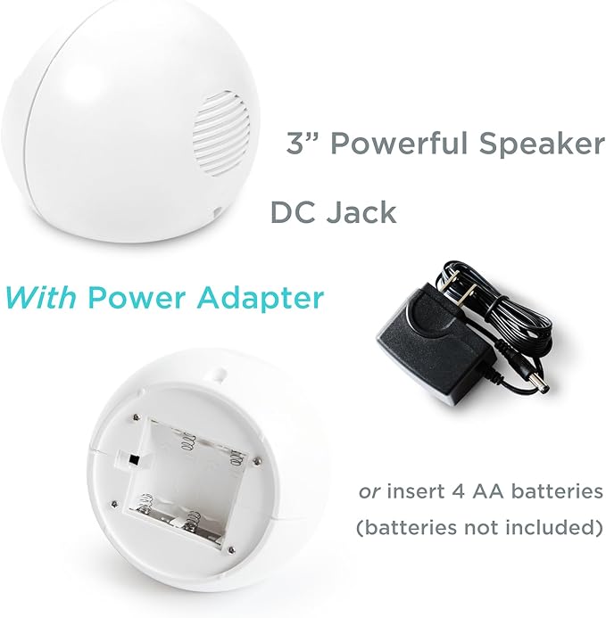 WELLCARE-Naturcare Sound Relaxation, White Noise, 7 Nature Sounds, Sleep Sound Machine, Calm Infants, for Baby, Kids, Adult. Stepless Volume, Timer, Powered by Adapter(Incl.) or Batteries(Not Incl.)