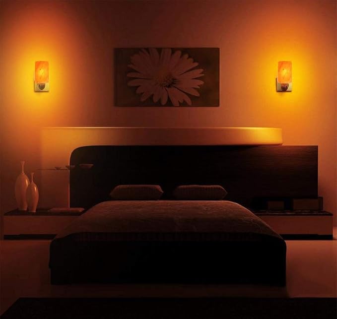 Himalayan Rock Salt Night Light Cylinder Shape 2Pack - Bloomnest
