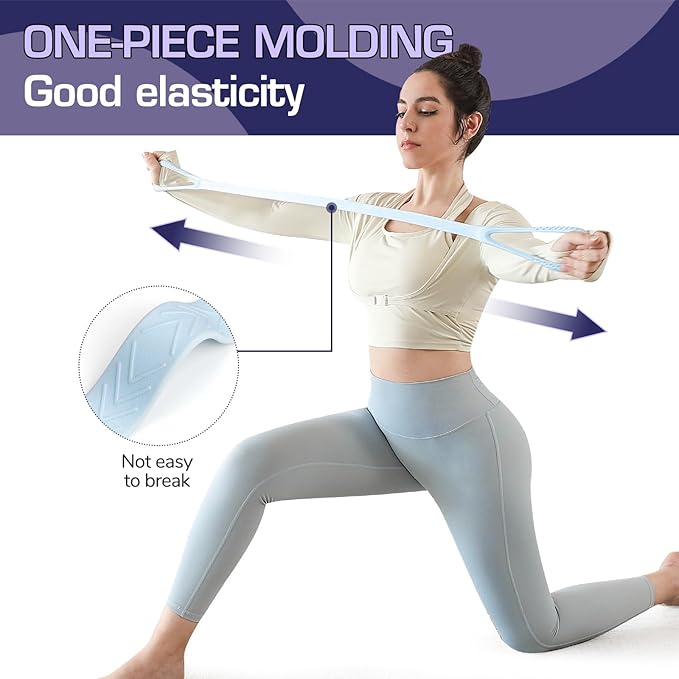 Figure 8 Resistance Band, Resistance Bands for Working Out Chest Arm and Shoulder Stretch Exercise Equipment for Yoga, Pilates, Stretching Daily Training is Easy to Carry - Bloomnest