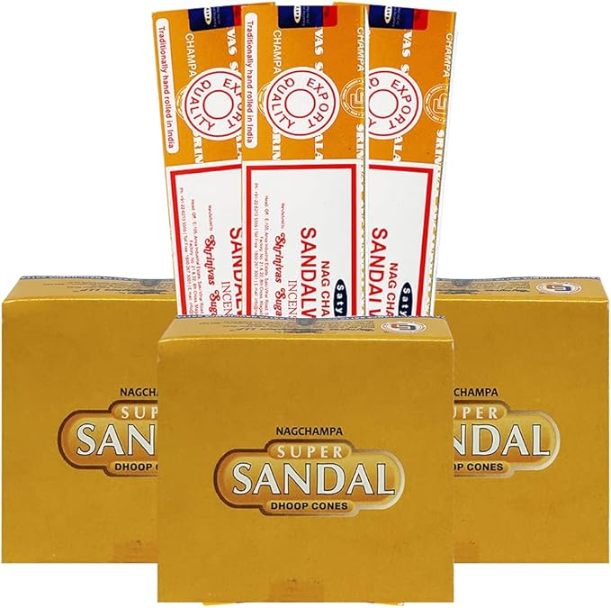 Sandalwood Incense Sticks and Cone Incense Holder Variety Pack Bundle insence insense insienso