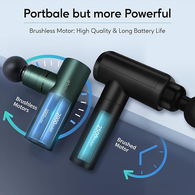 arboleaf Massage Gun Deep Tissue, Full-Metal Electric Portable Hand Held Massager Gun for Back, Body Sore Muscles, Pain Relief, Gifts, Office, Home, Athletes - Bloomnest