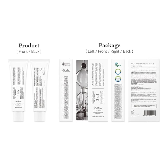 Dr.Althea 345 Relief Cream, Daily Face Moisturizer, Blemish Relief Care, Soothing Recovery & Moisture, Korean Vegan Skin Care for All Skin Types, 1.69 Fl Oz (Pack of 1) - Bloomnest