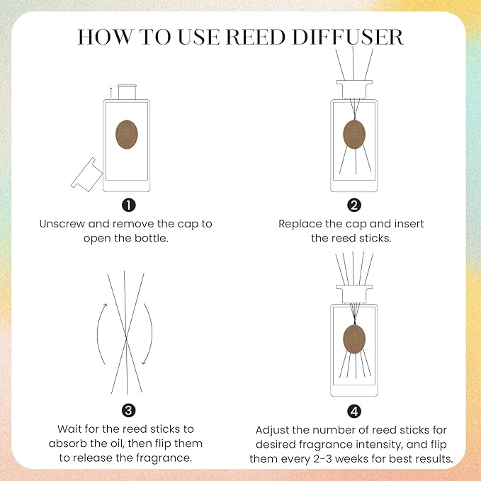 M&SENSE 10.14 oz Large Reed Diffuser Set | Ocean Escape Scent Oil Diffuser with Sticks | Hotel Collection Non-Toxic Essential Oil |for Bedroom Bathroom Living Room