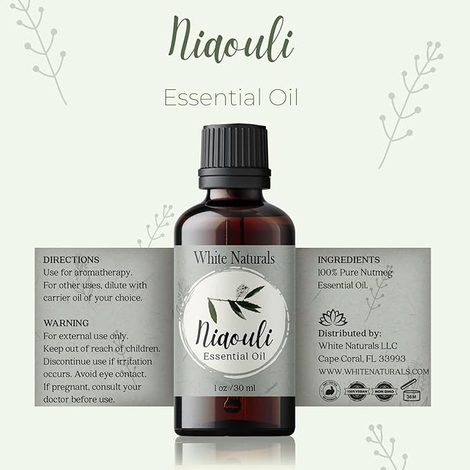 Organic Niaouli Essential Oil - 100% Pure & Natural -Premium Therapeutic Grade with Premium Glass Dropper - Undiluted Natural/Homeopathic Aromatherapy Scented, Great for DIY Candle Making, Massage - Bloomnest