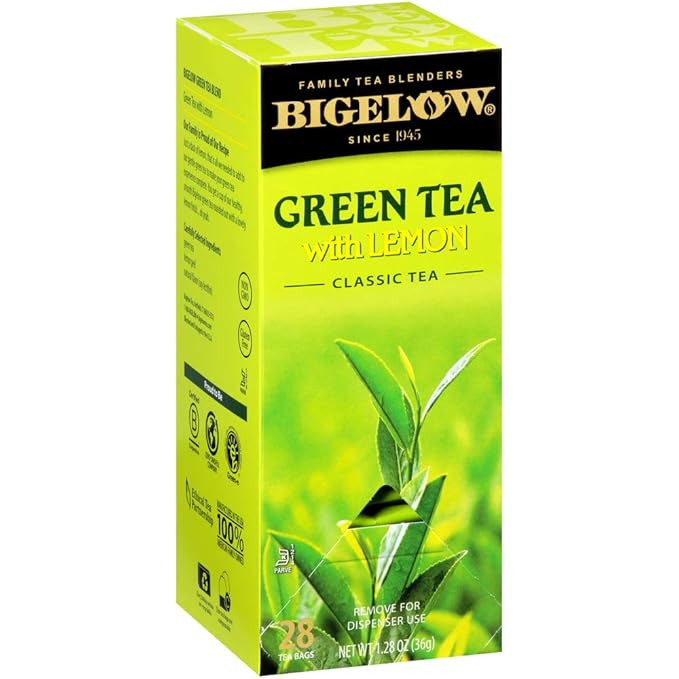 Bigelow Green Tea with Lemon Tea Bags 28-Count Box (Pack of 3) Green Tea Bags with Lemon Peel and Natural Flavors Rich in Antioxidants - Bloomnest