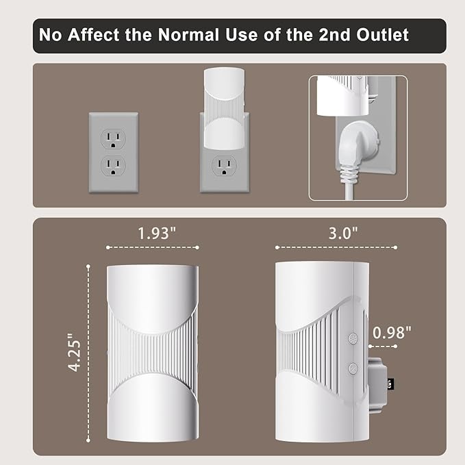 easuntec Night Light, Night Lights Plug into Wall, Warm Led Night Light, Dusk to Dawn Light Sensor, 3 Light Modes, Dimmable Night Lights for Bedroom Bathroom Hallway Kitchen Stairs (White, 2 Pack) - Bloomnest