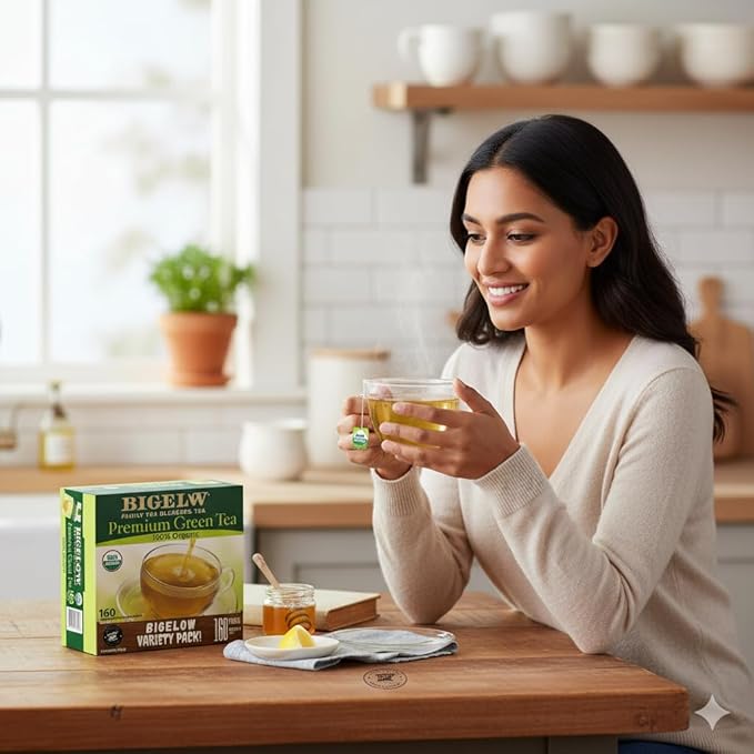 Bigelowss-Premium Organic Green Tea, 160 Count with Storage Bag - Bloomnest