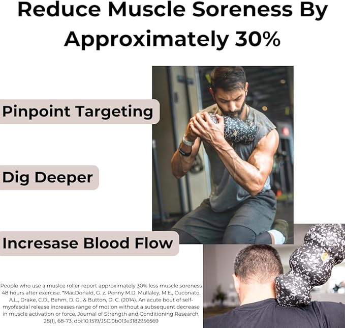 Rollga POINT - The Better Foam Roller for Physical Therapy. Deep Tissue Massage Roller for Muscle Recovery, Back Pain Relief & Flexibility. Yoga & Pilates Exercise Roller. Beginner & Athlete Approved. - Bloomnest