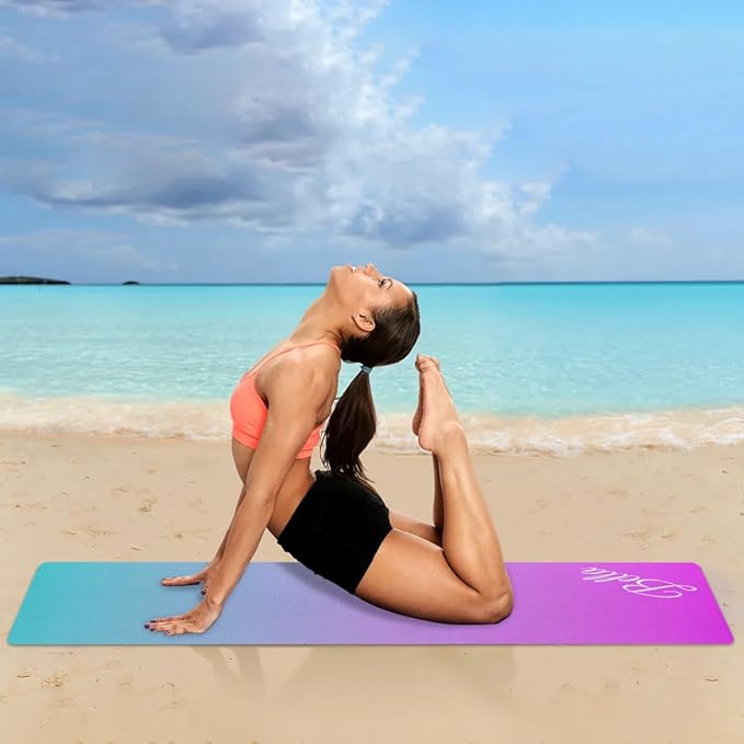 Custom Name Yoga Mat,Personalized Travel Yoga Exercise Mat,Non Slip,Perfect for Kids & Adults,Gradient Color E Series - Bloomnest